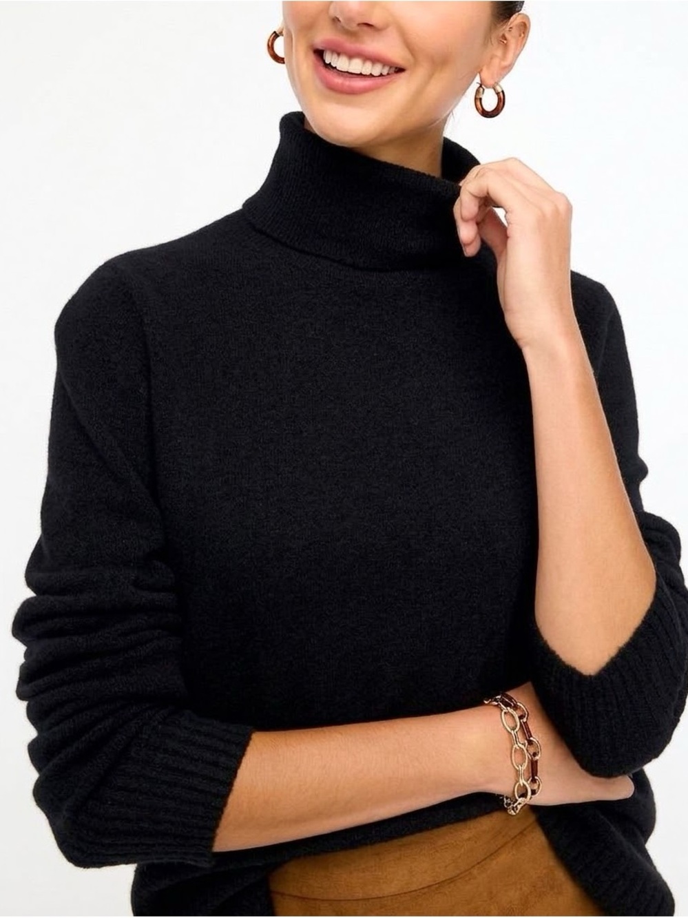 J.Crew Extra-Soft Turtleneck Sweater | Black | Small